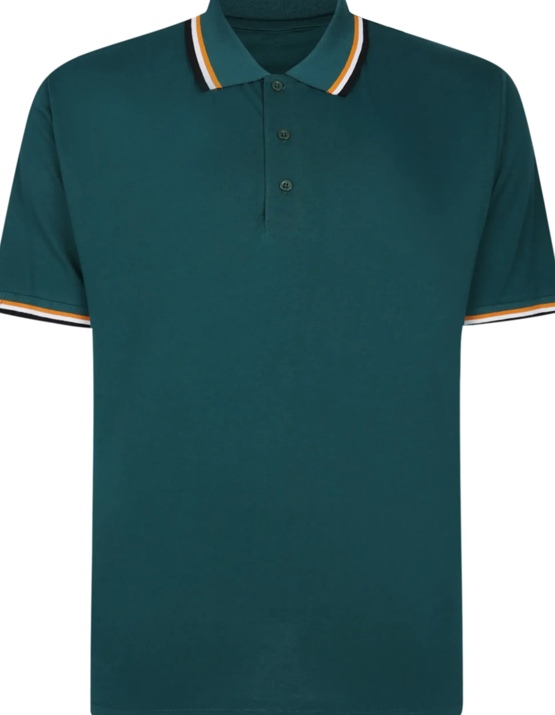 Bigdude Polo With Contrast Tipping Teal