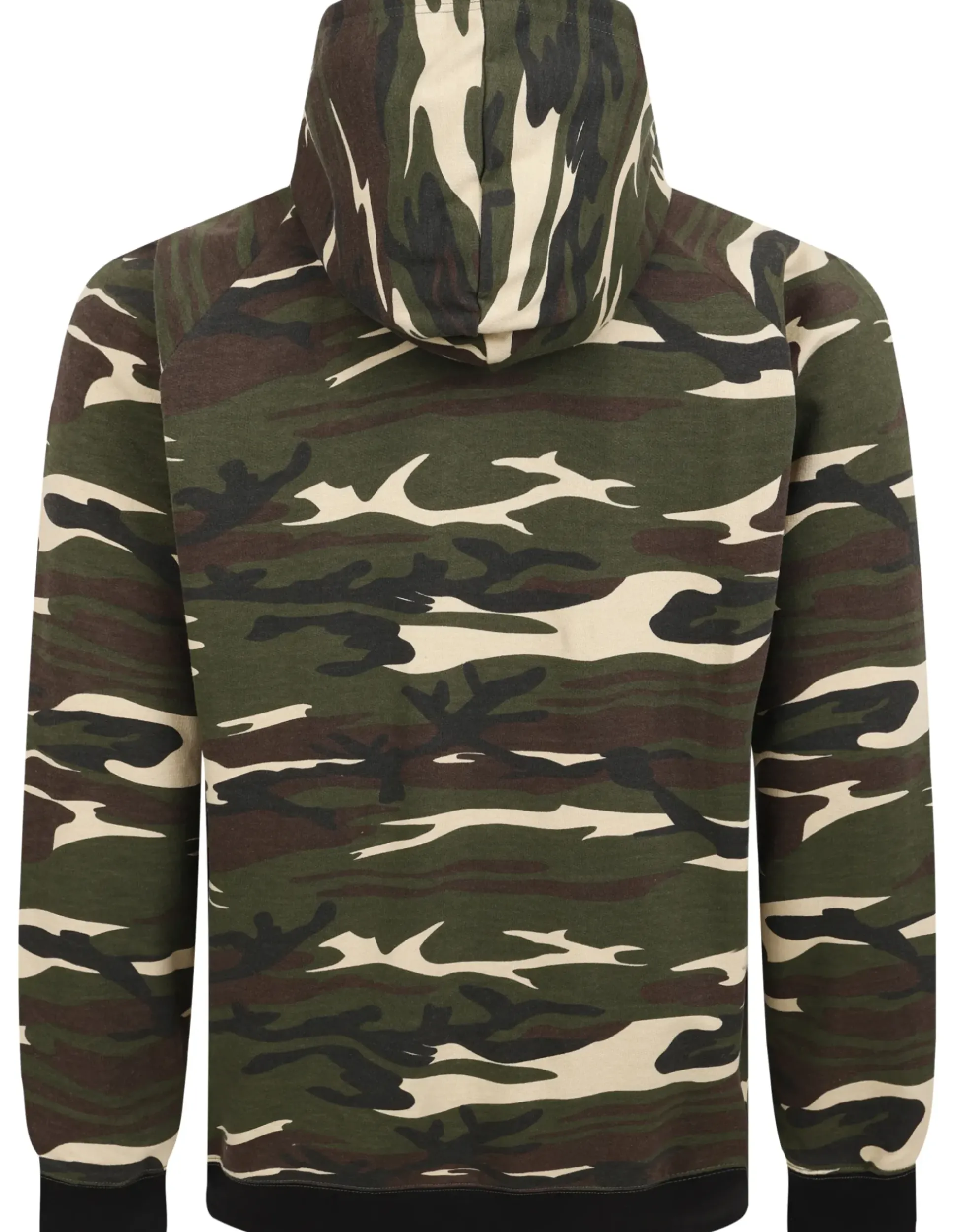Bigdude Raglan Camo Full Zip Hoody Khaki