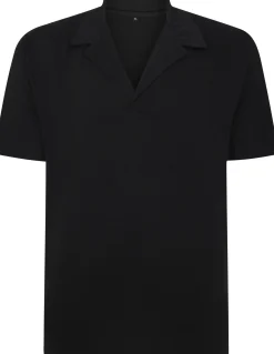 Bigdude Relaxed Collar Polo Shirt Black