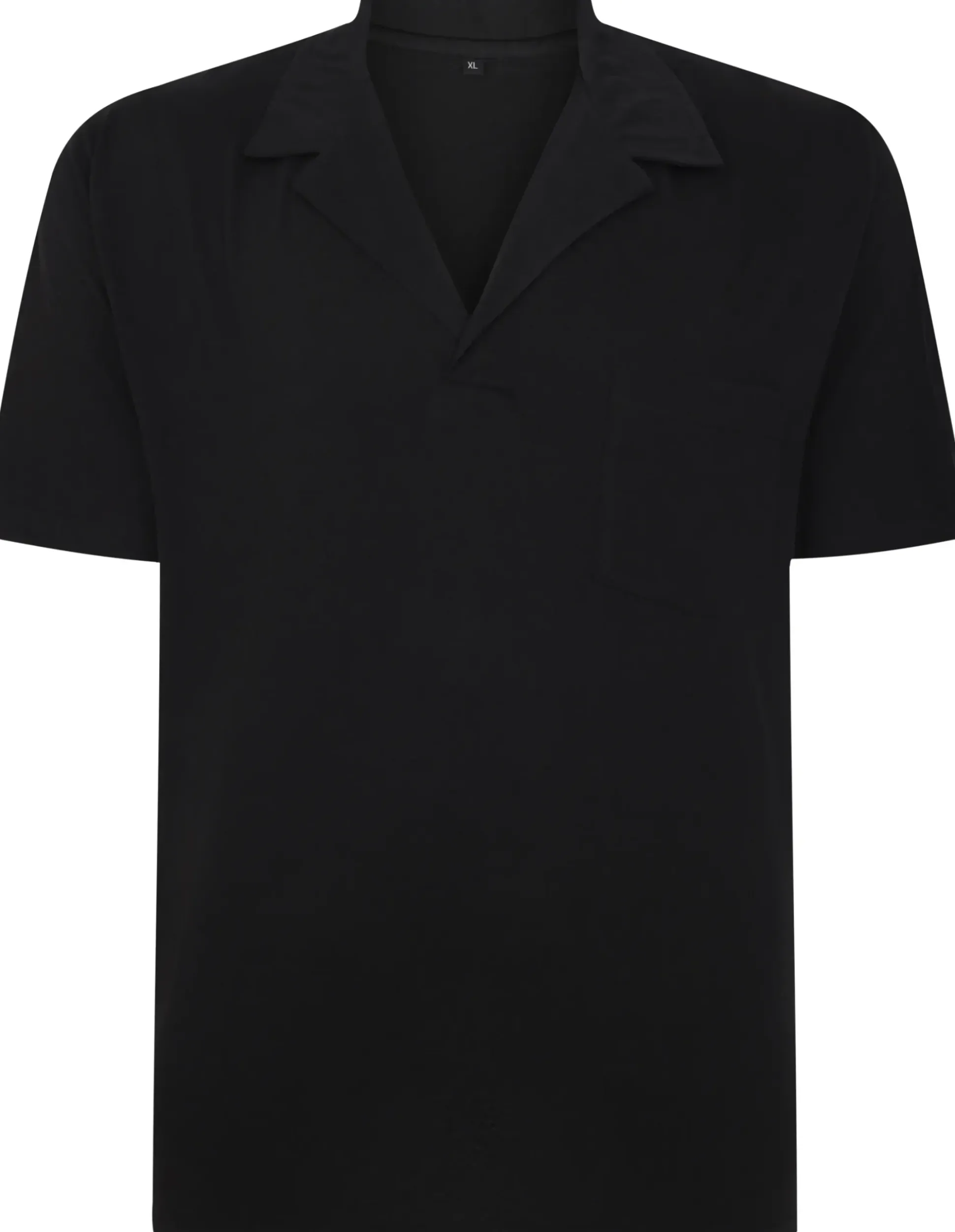 Bigdude Relaxed Collar Polo Shirt Black