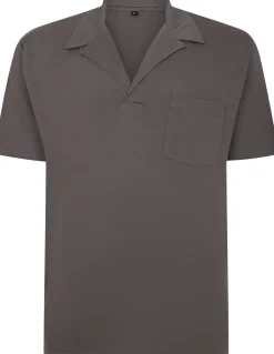 Bigdude Relaxed Collar Polo Shirt Stone