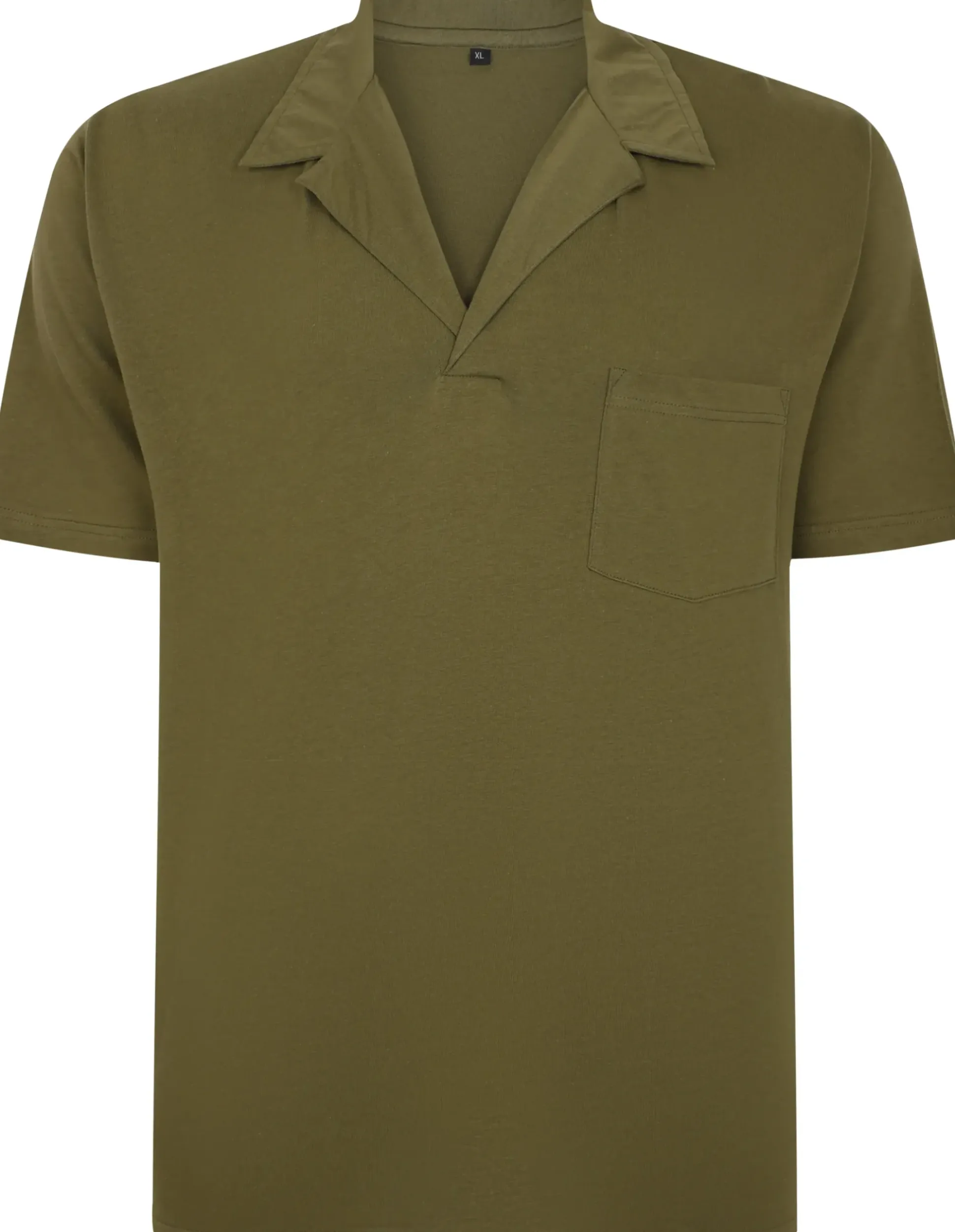 Bigdude Relaxed Collar Polo Shirt Khaki