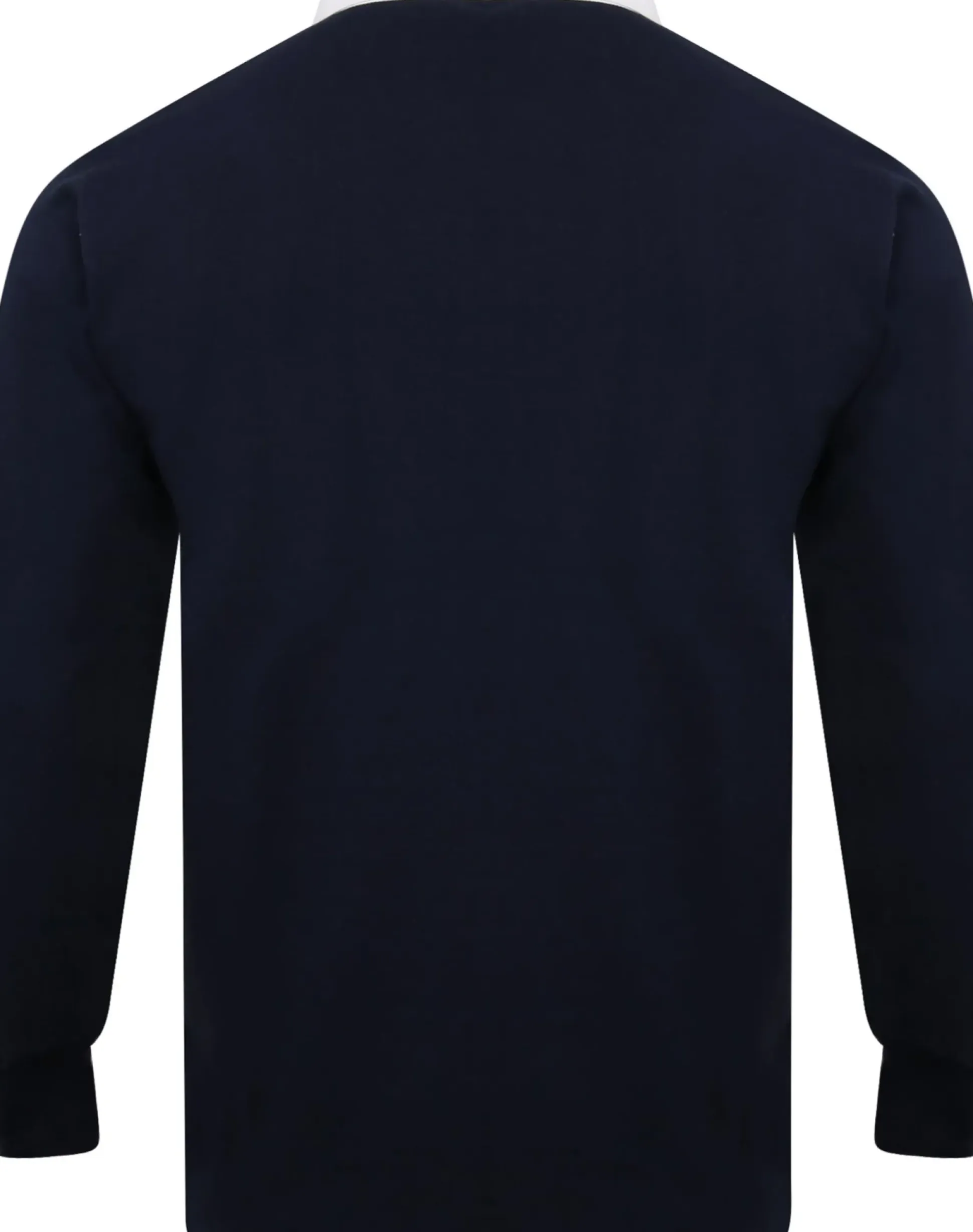 Bigdude Rugby Style Long Sleeve Polo Shirt Navy