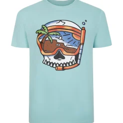 Bigdude Scuba Skull Print Pyjama Set Turquoise