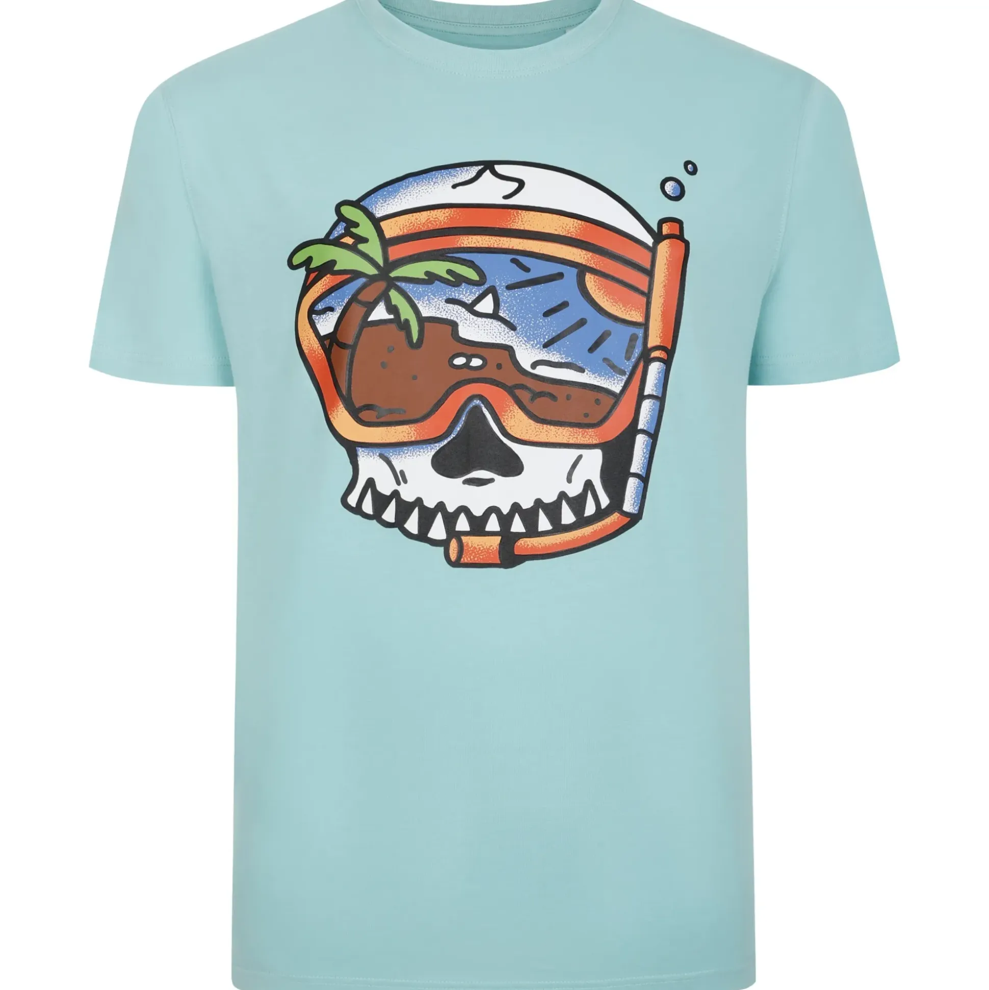 Bigdude Scuba Skull Print Pyjama Set Turquoise