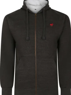 Bigdude Sherpa Lined Zip Hoody Charcoal