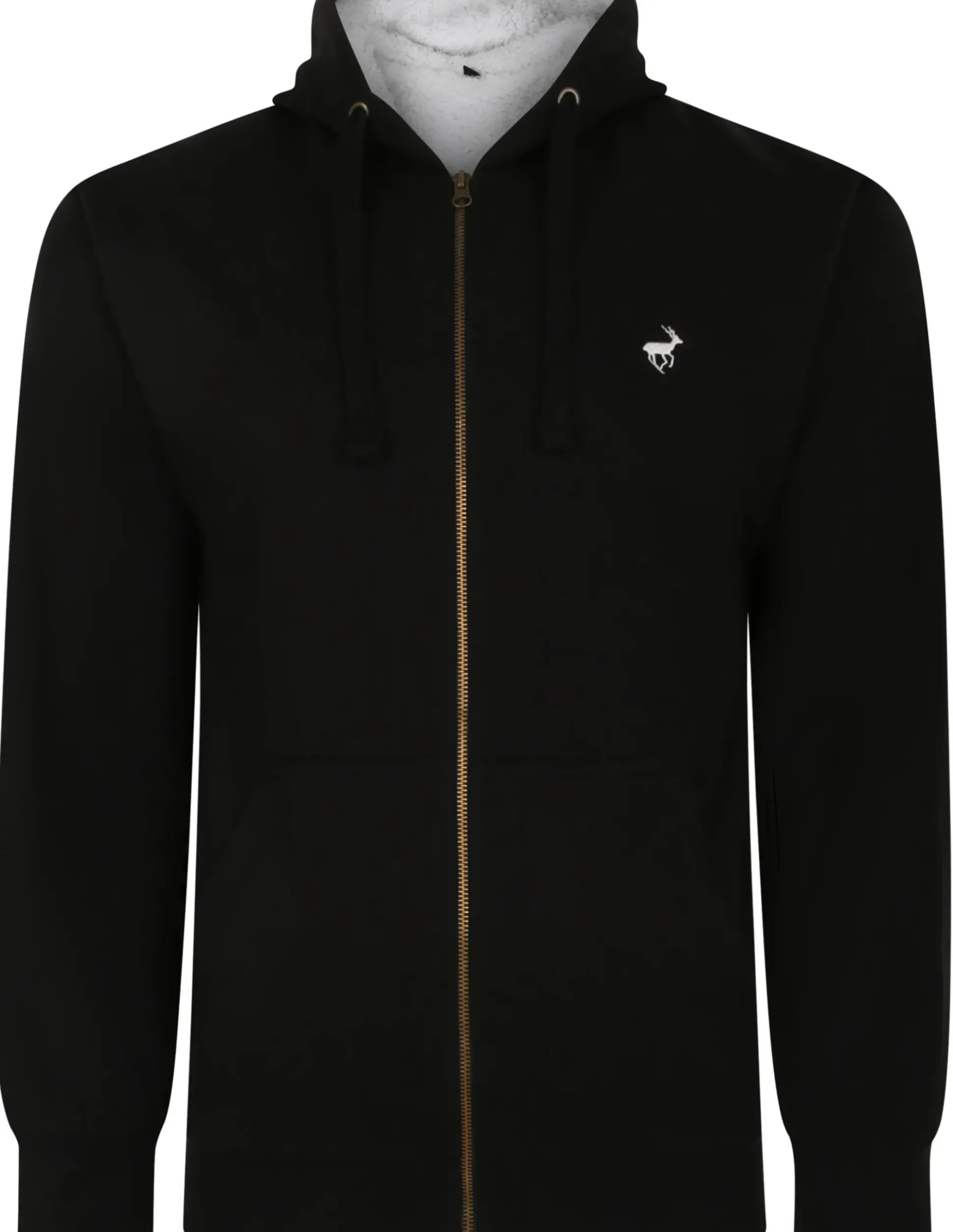Bigdude Sherpa Lined Zip Hoody Black
