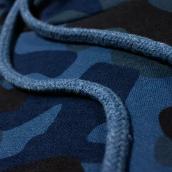 Bigdude Short Sleeve Camo Hoody Navy