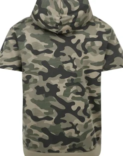 Bigdude Short Sleeve Camo Hoody Khaki