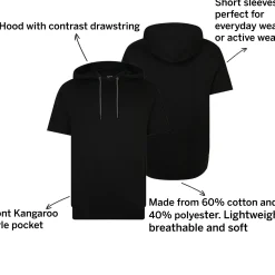 Bigdude Short Sleeve Hoody Black