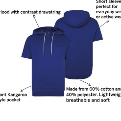 Bigdude Short Sleeve Hoody Cobalt Blue