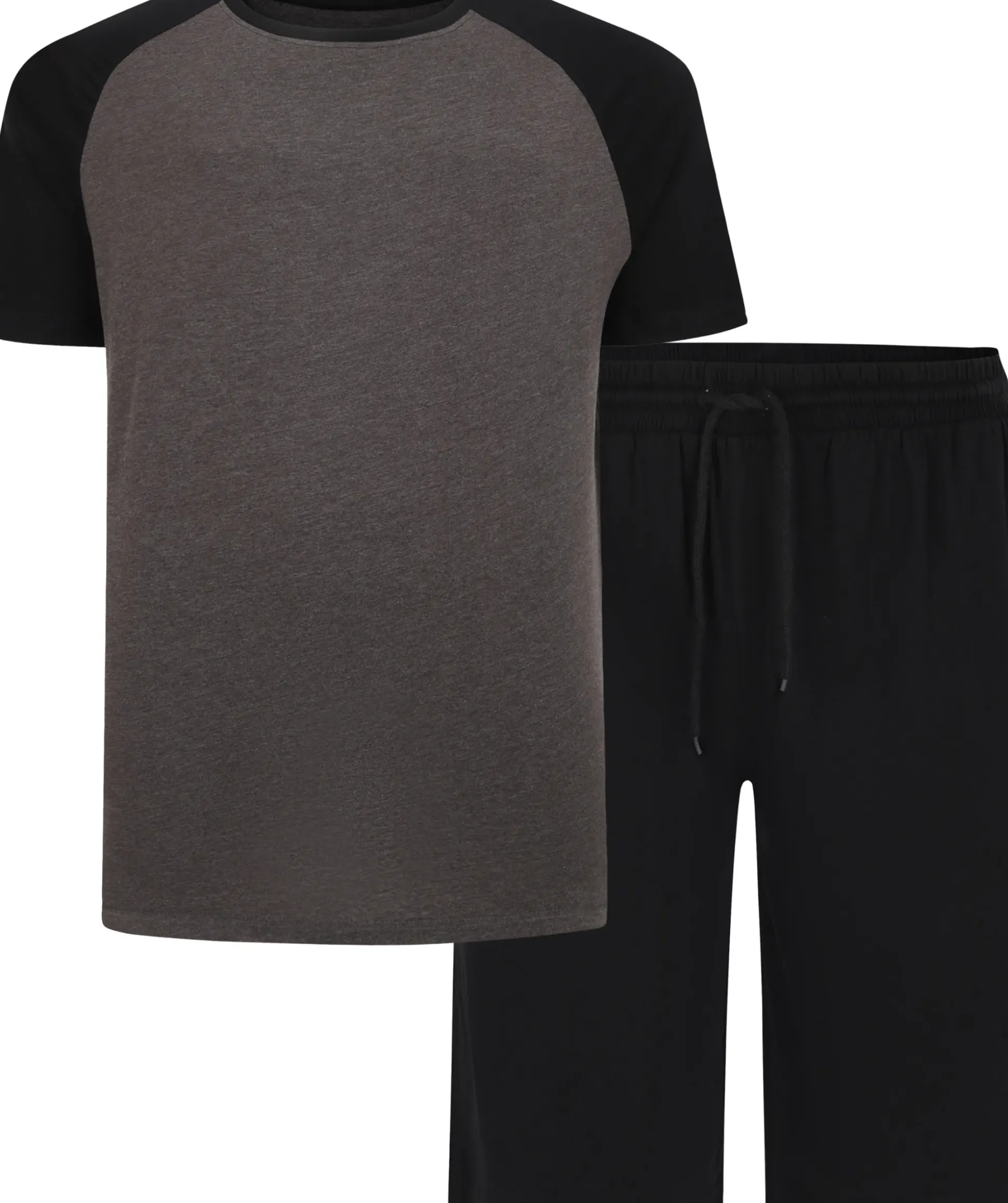 Bigdude Short Sleeve PJ Set Charcoal