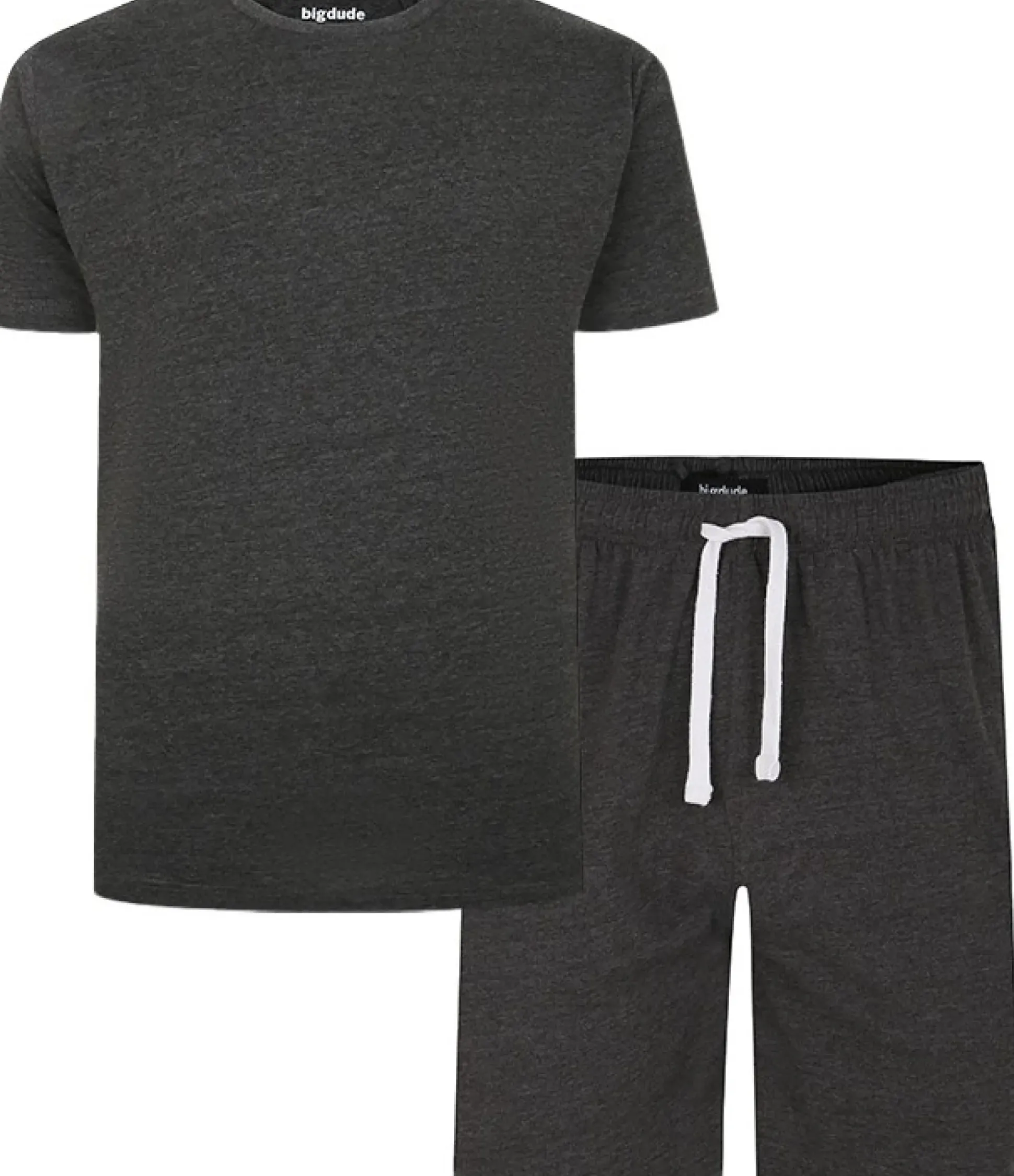 Bigdude Short Sleeve Pyjama Set Charcoal