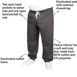 Bigdude Signature Joggers Charcoal