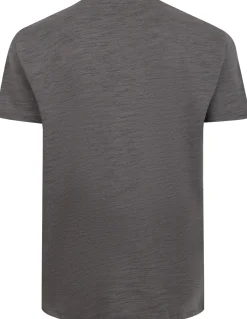 Bigdude Space Dye Bronx Print T-Shirt Charcoal