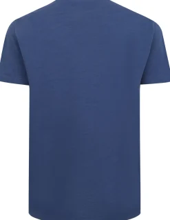 Bigdude Space Dye Bronx Print T-Shirt Indigo