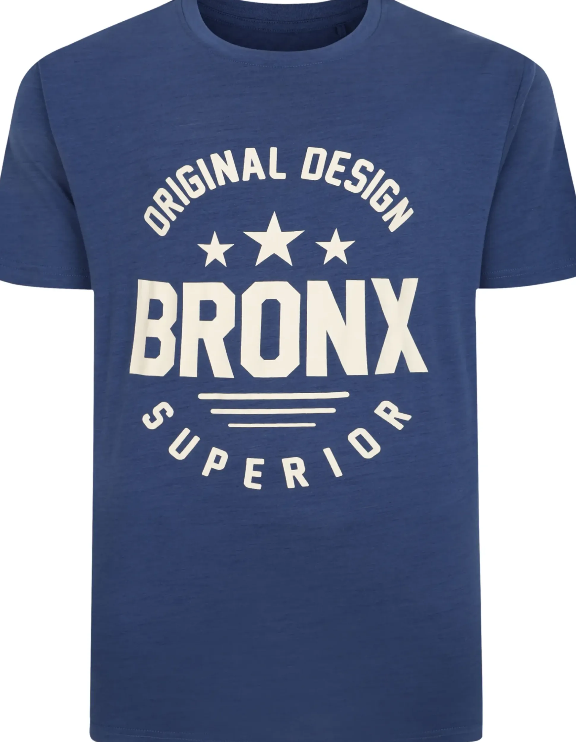 Bigdude Space Dye Bronx Print T-Shirt Indigo Tall