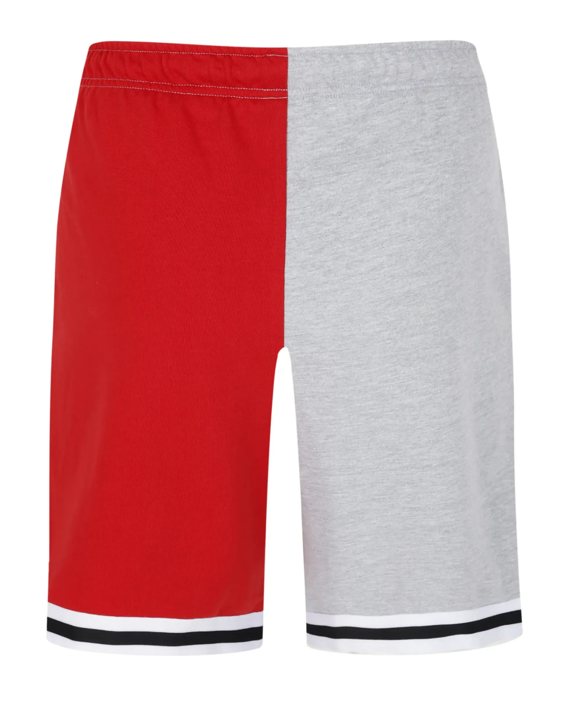 Bigdude Spliced Loopback Shorts Grey Marl/Red