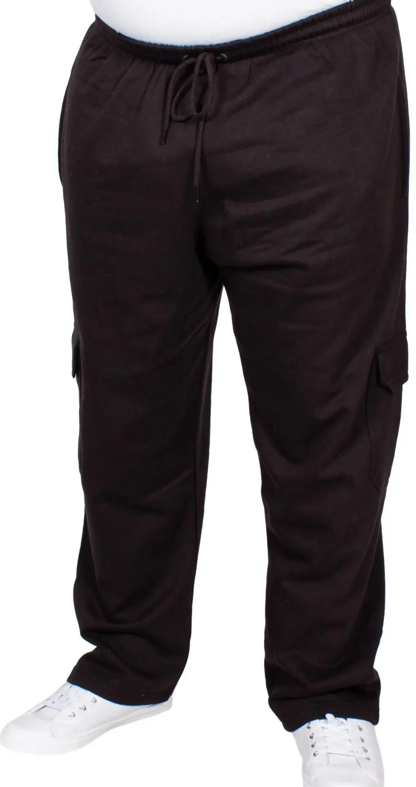 Bigdude Straight Leg Cargo Joggers Black