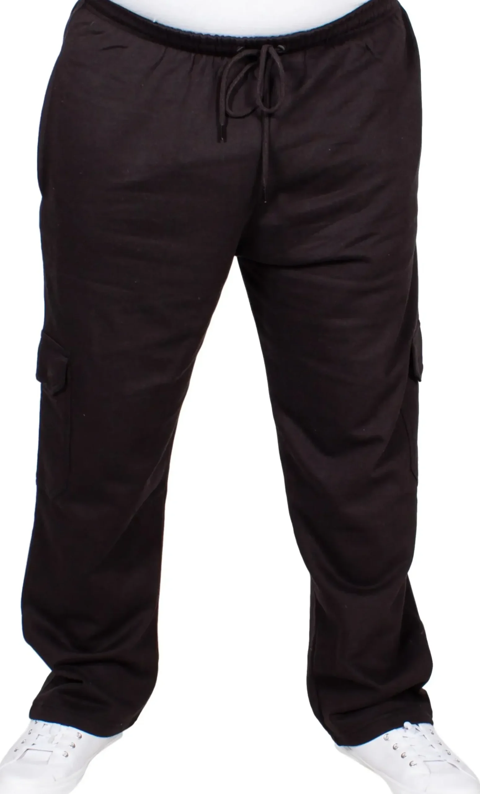 Bigdude Straight Leg Cargo Joggers Black