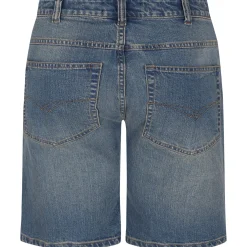 Bigdude Stretch Denim Shorts With Whiskers Tint Wash