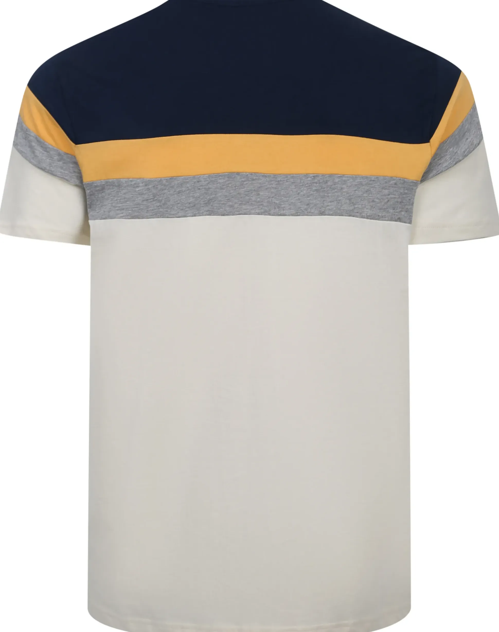 Bigdude Striped Colour Block T-Shirt Navy