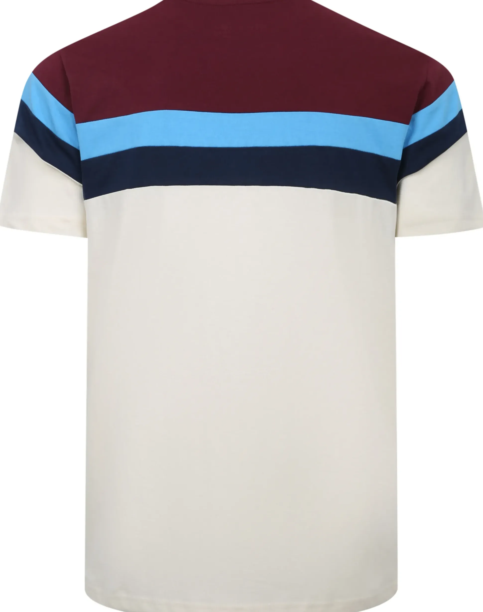 Bigdude Striped Colour Block T-Shirt Burgundy Tall
