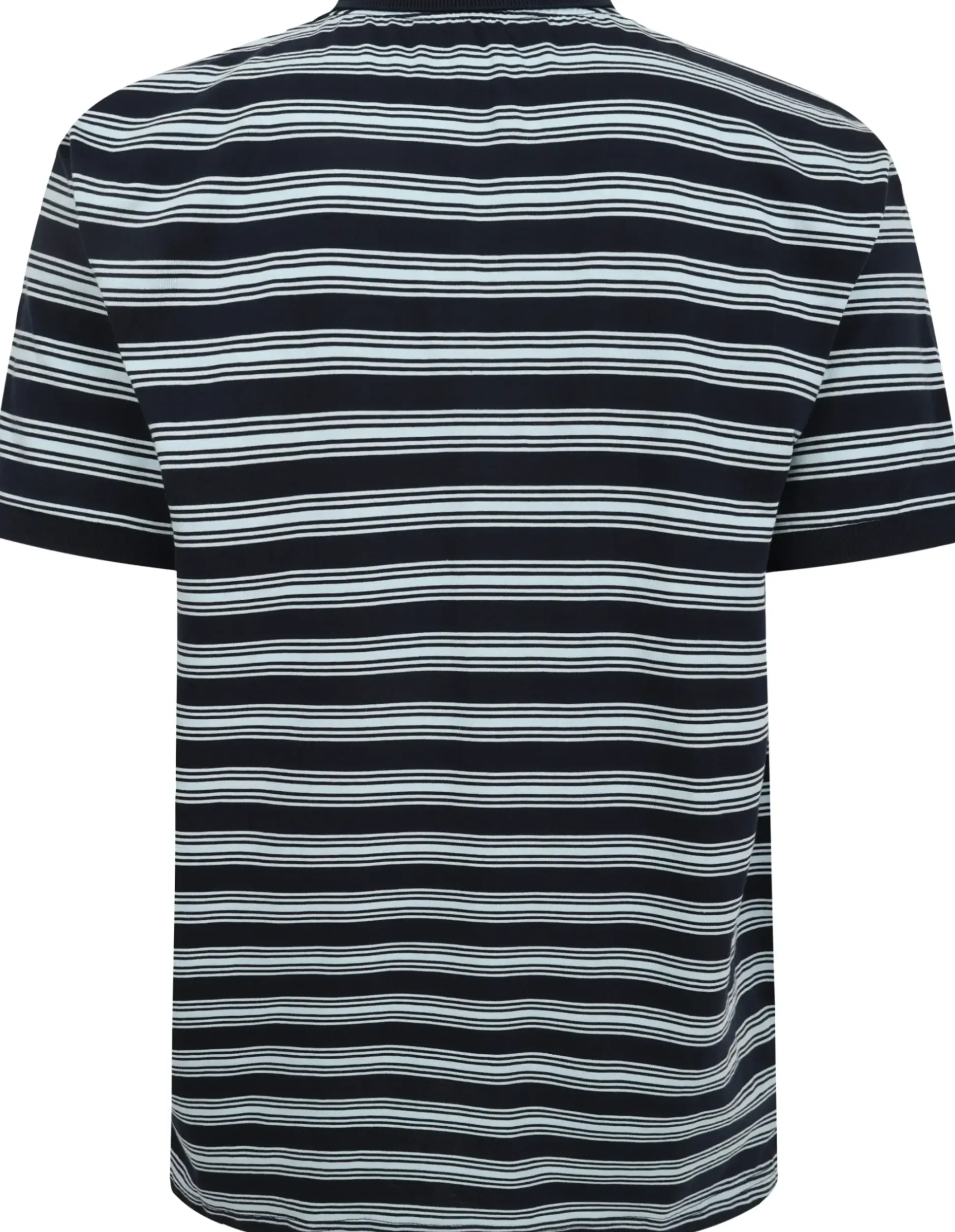 Bigdude Striped Jersey Polo Navy Tall