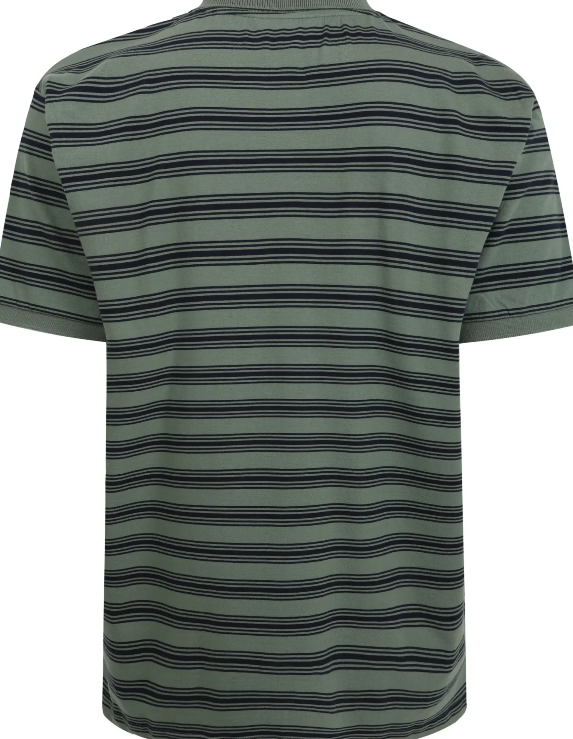 Bigdude Striped Jersey Polo Sage Green Tall