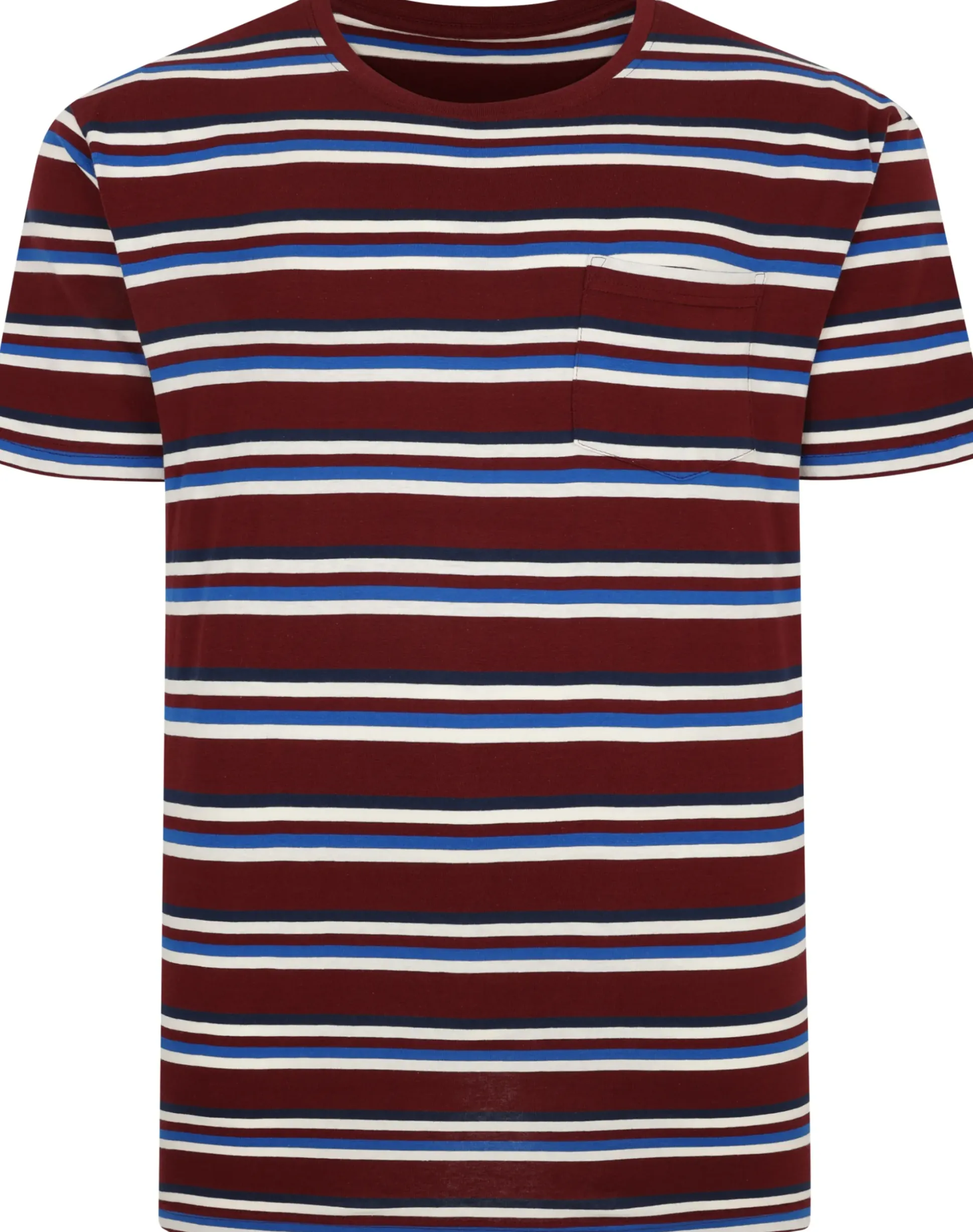 Bigdude Stripe T-Shirt Burgundy Tall