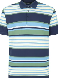 Bigdude Summer Stripe Polo Navy