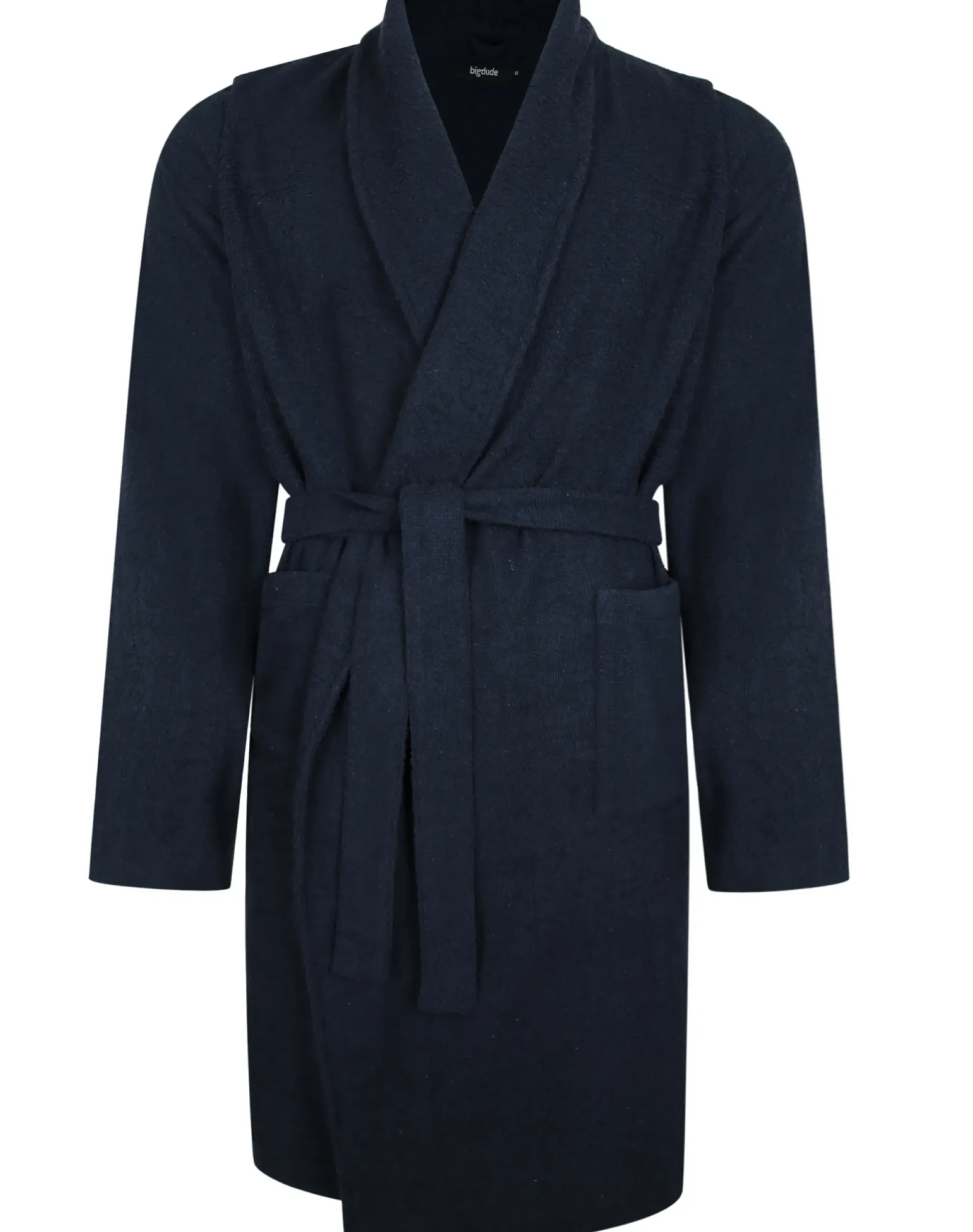 Bigdude Terry Towelling Dressing Gown Navy