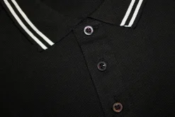 Bigdude Tipped Polo Shirt Black