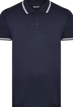 Bigdude Tipped Polo Shirt Navy