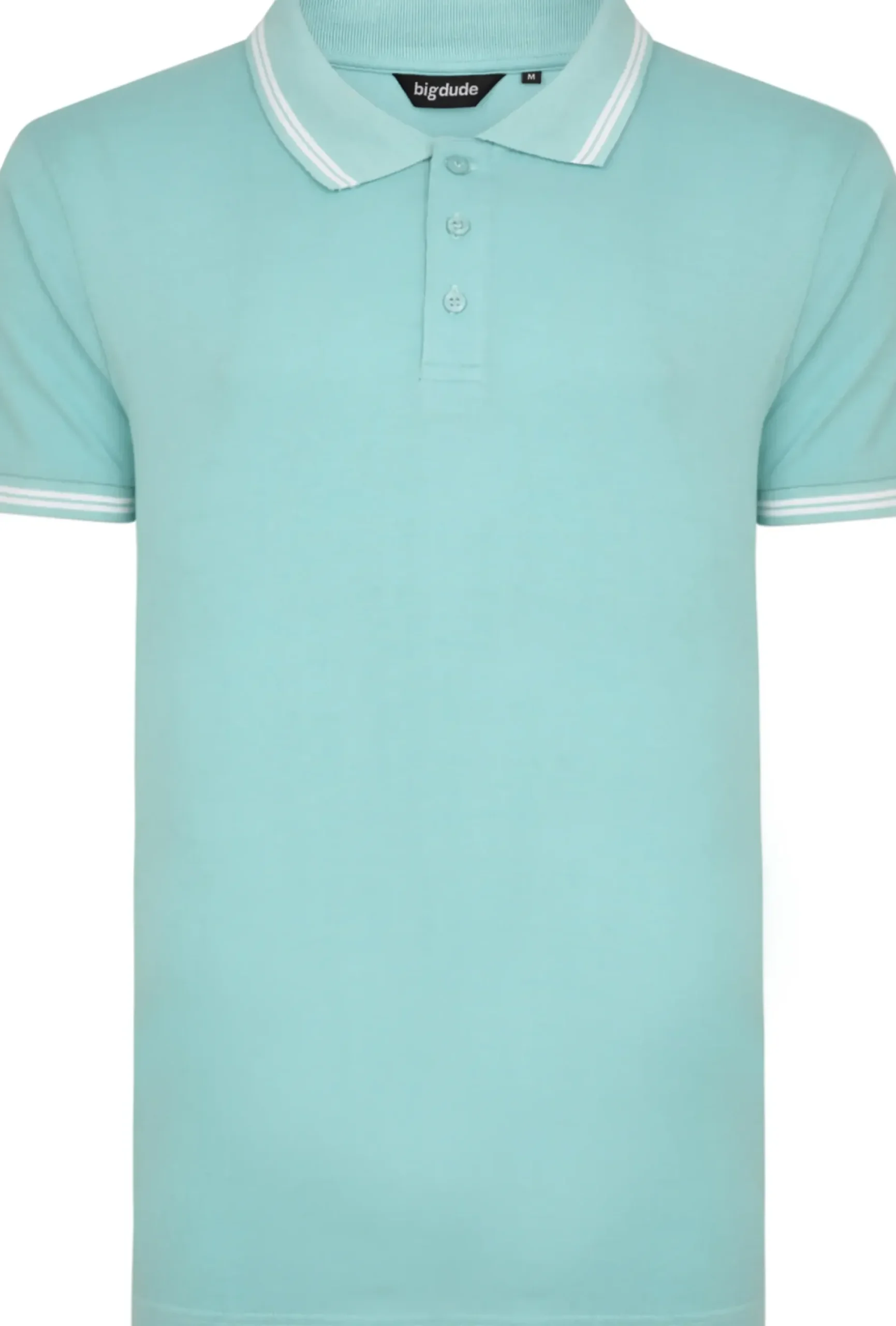 Bigdude Tipped Polo Shirt Turquoise