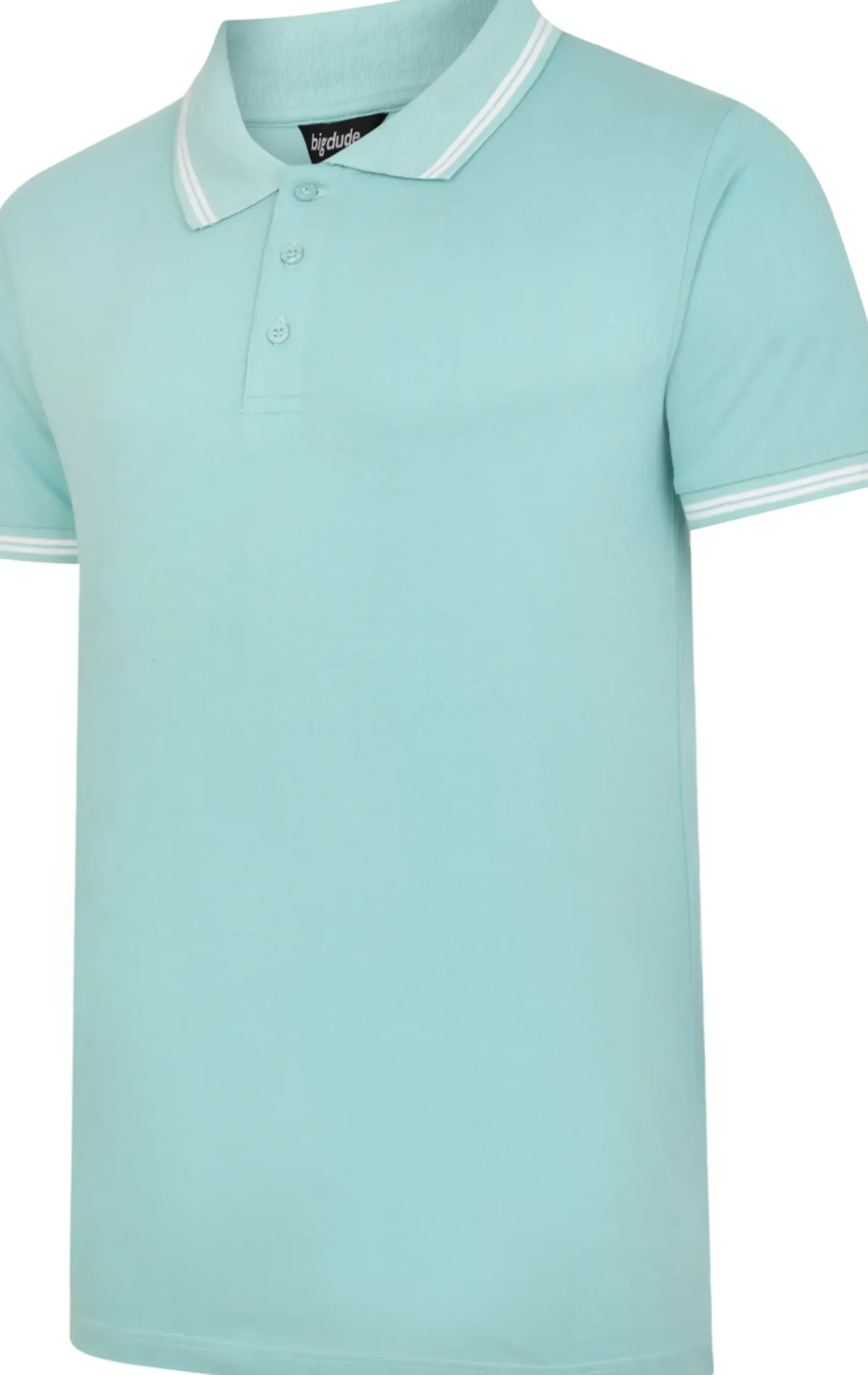 Bigdude Tipped Polo Shirt Turquoise