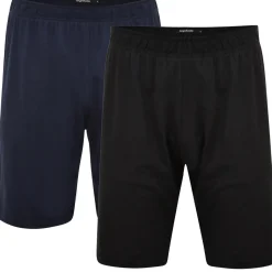 Bigdude Twin Pack Classic Pyjama Shorts Navy
