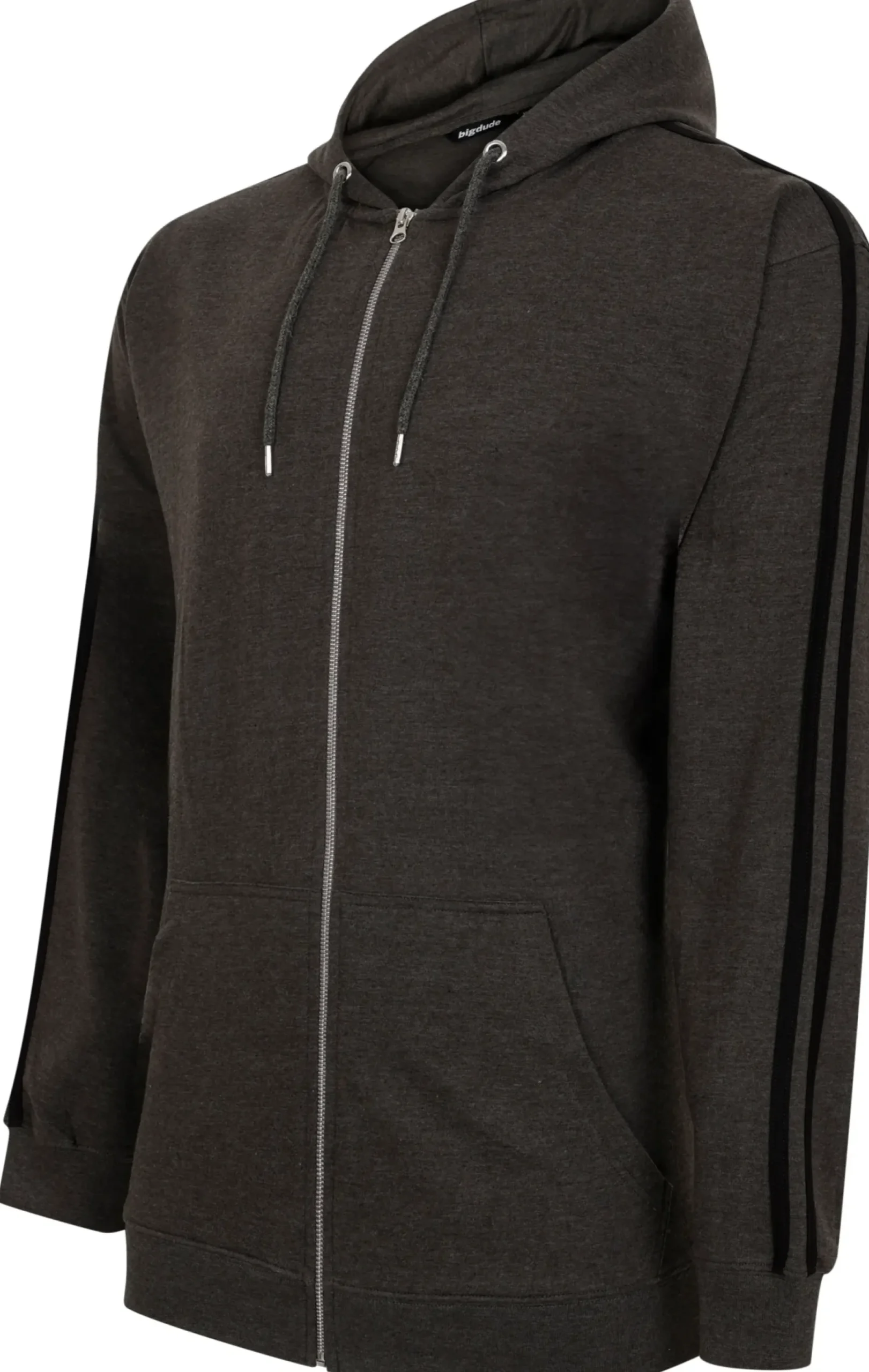 Bigdude Twin Stripe Hoody Charcoal
