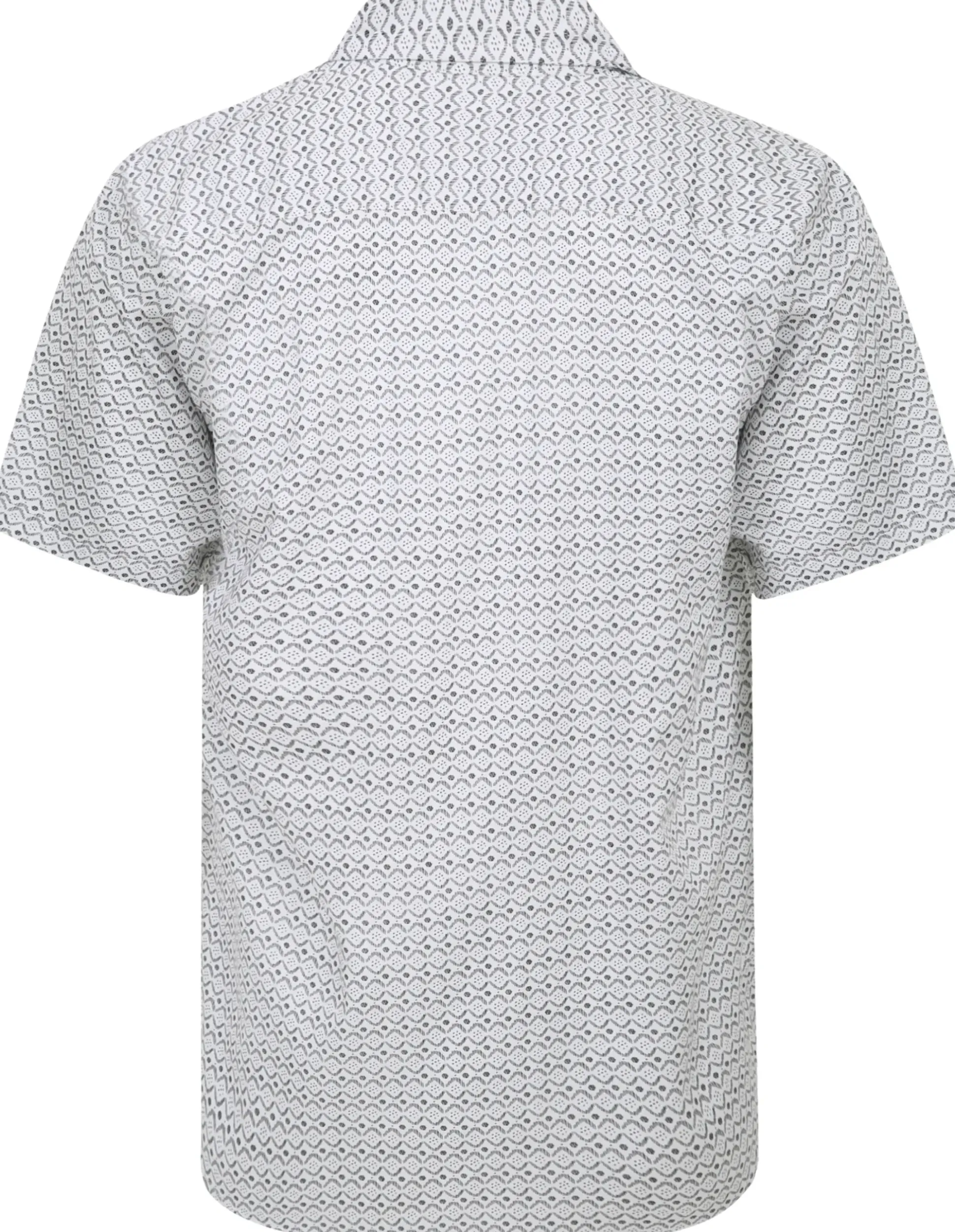 Bigdude Waves Viscose Relaxed Collar Shirt White