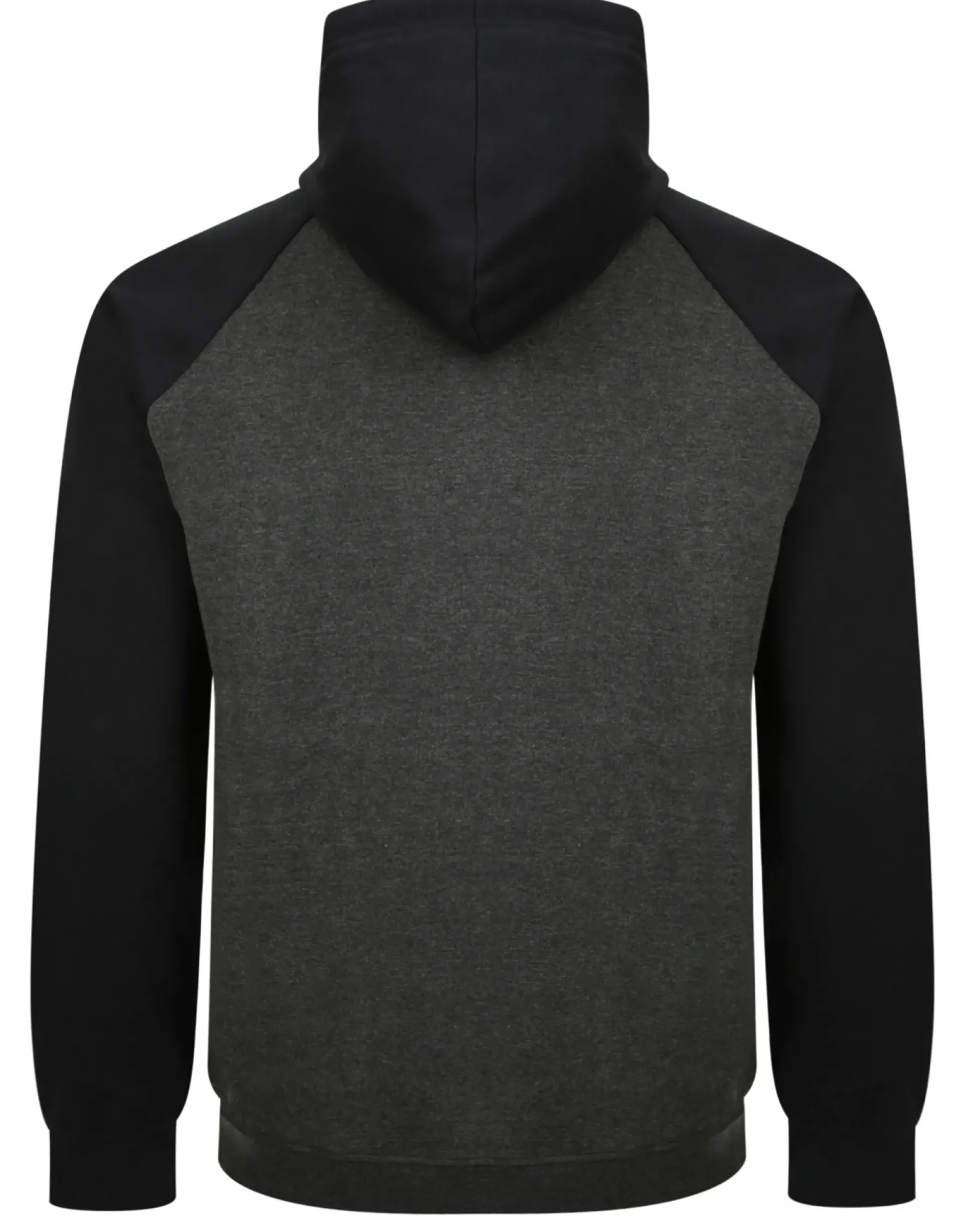 Bigdude Zip Thru Raglan Sleeve Hoody Black/Charcoal